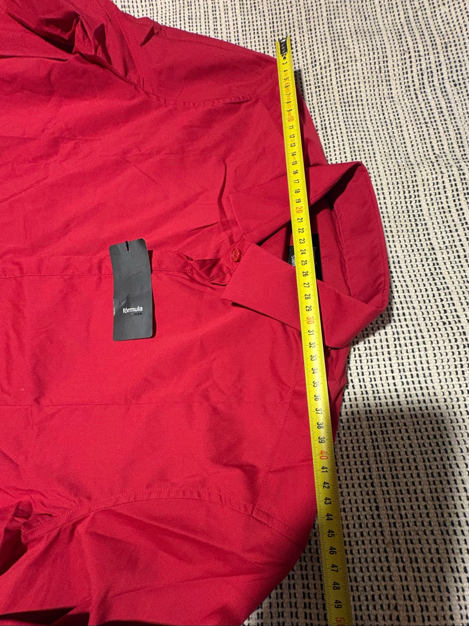 camisa hombre roja Formula Joven El Corte Ingles L slim fit shirt chemise hemden – photo 7